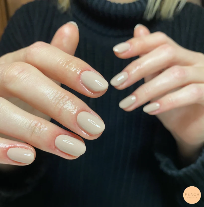 Nude almond nails