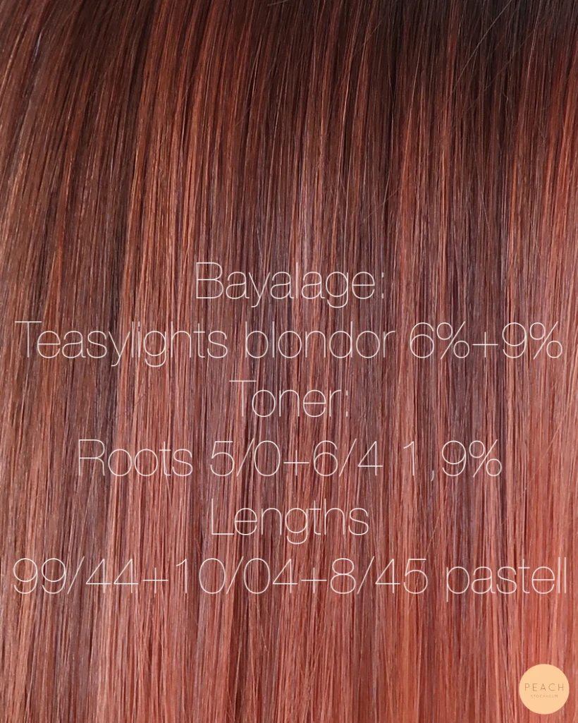 Röd balayage