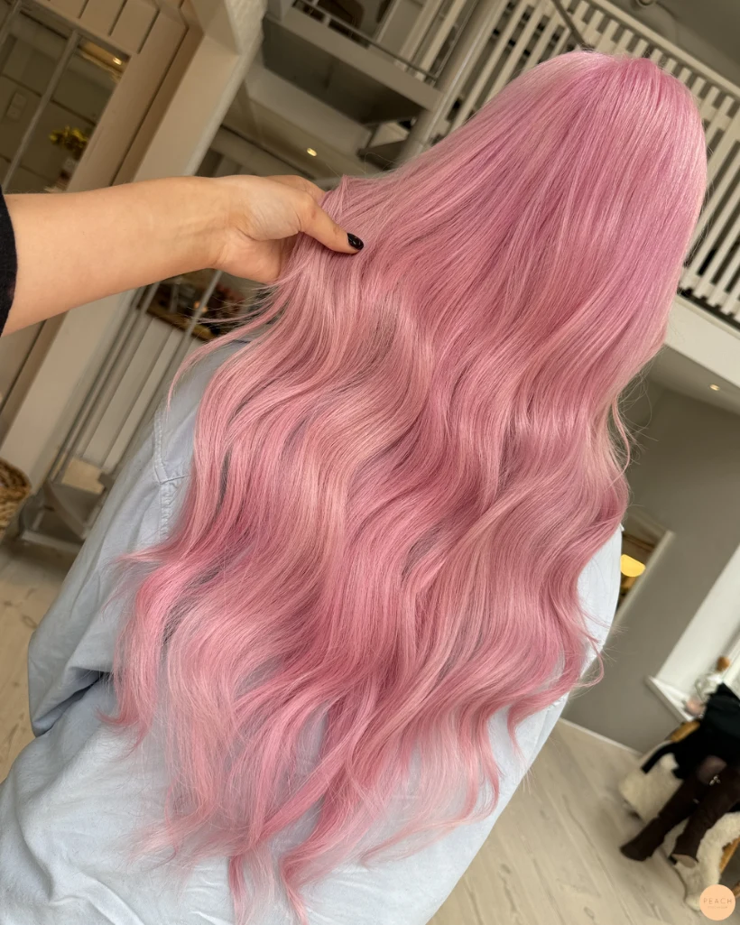 Bubblegum pink hair