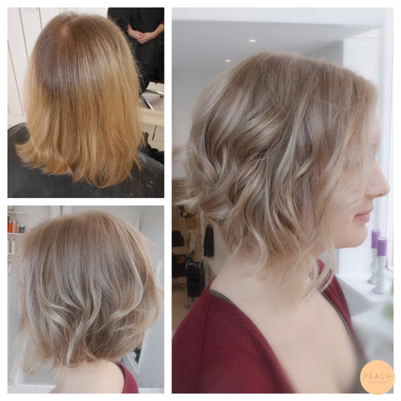 Naturlig blond med ljusa slingor