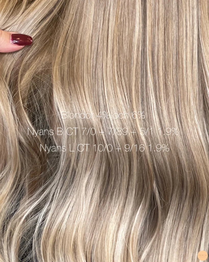 Blonde beige hair color