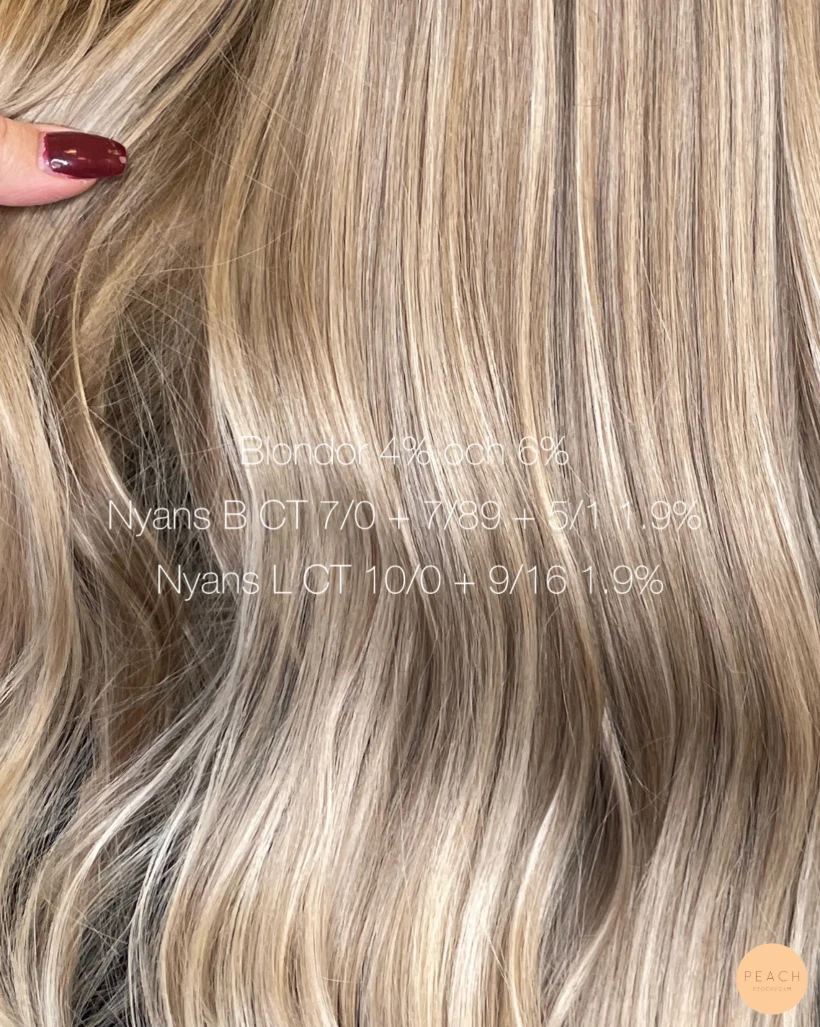 Blonde beige hair color