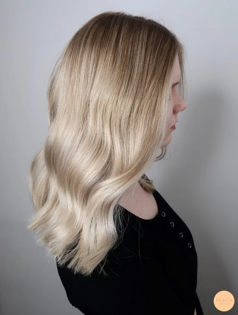 Babylights hair blonde – salongsresultat av Julia Hemlén, 5 juli 2019