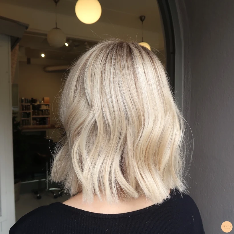 Ljusa slingor i en naturlig blond nyans