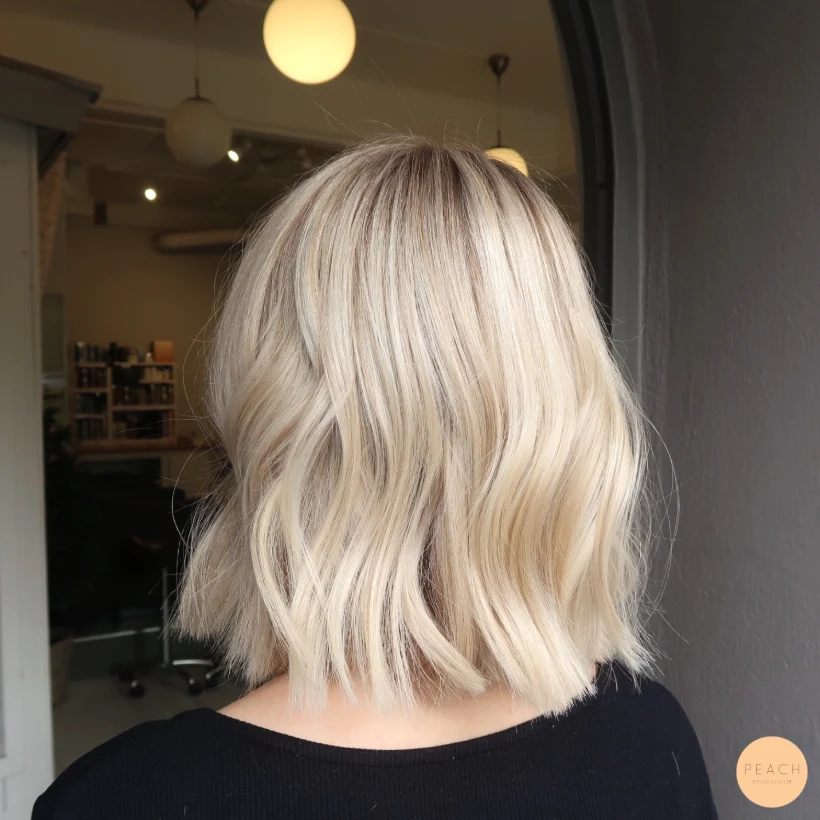 Ljusa slingor i en naturlig blond nyans