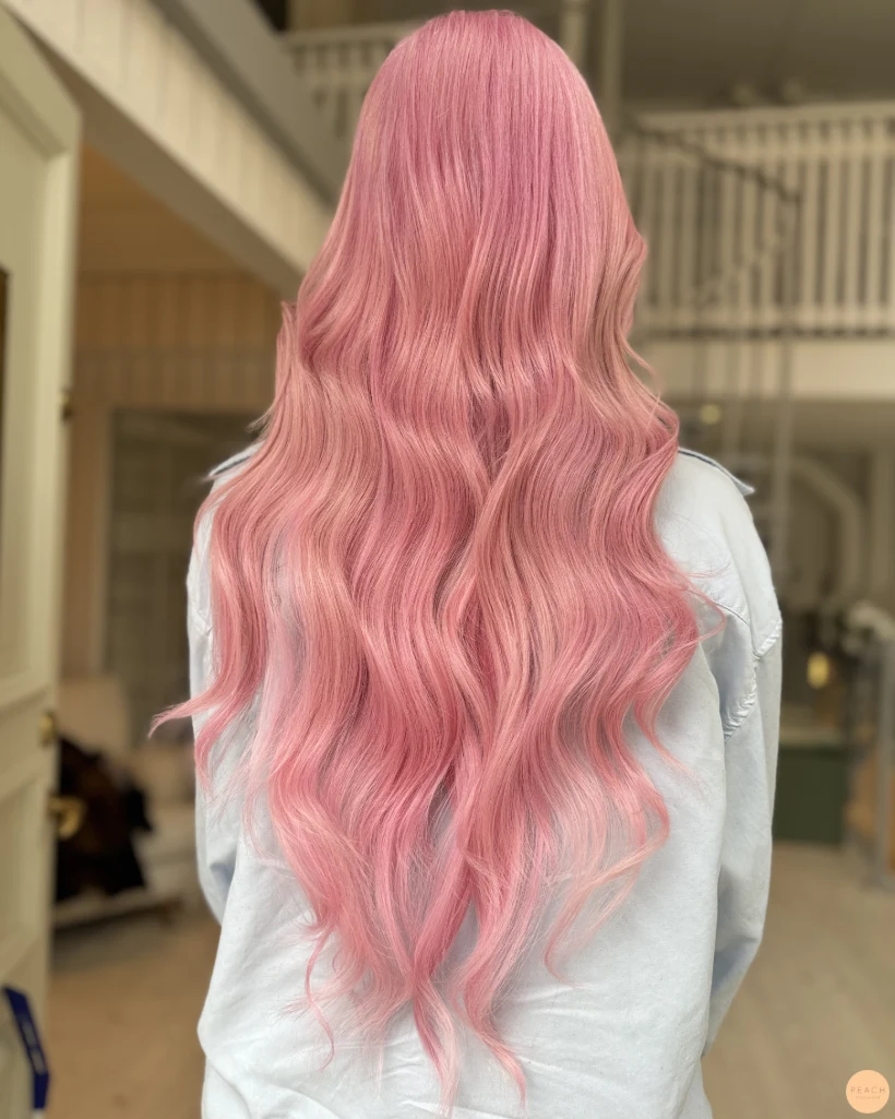Bubblegum pink hair