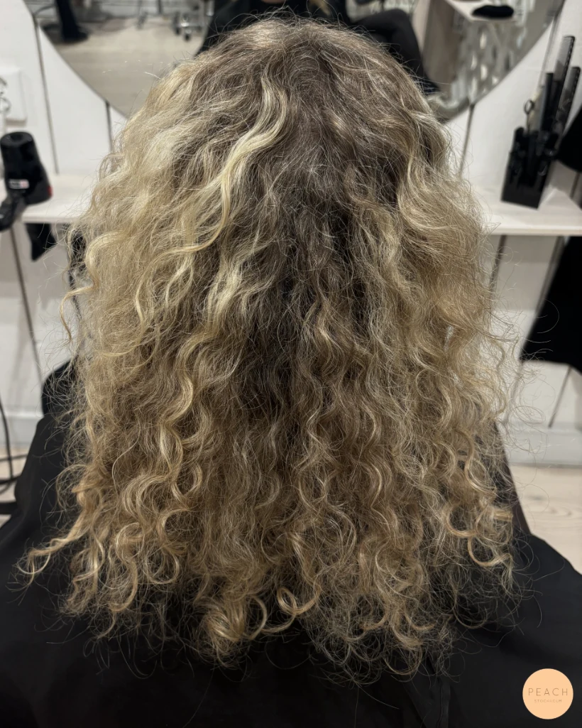 Champagne blond hårfärg