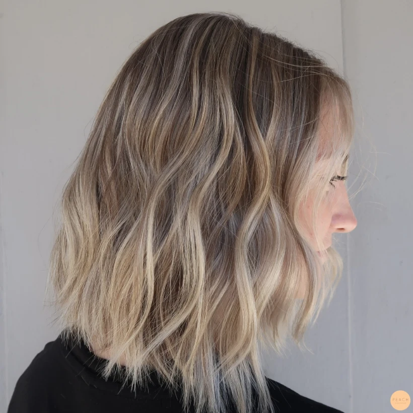 Blonde balayage short hair