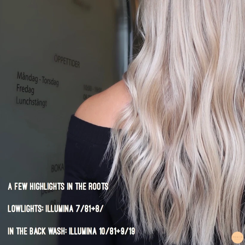 Cool blonde / kall beige hårfärg med slingor