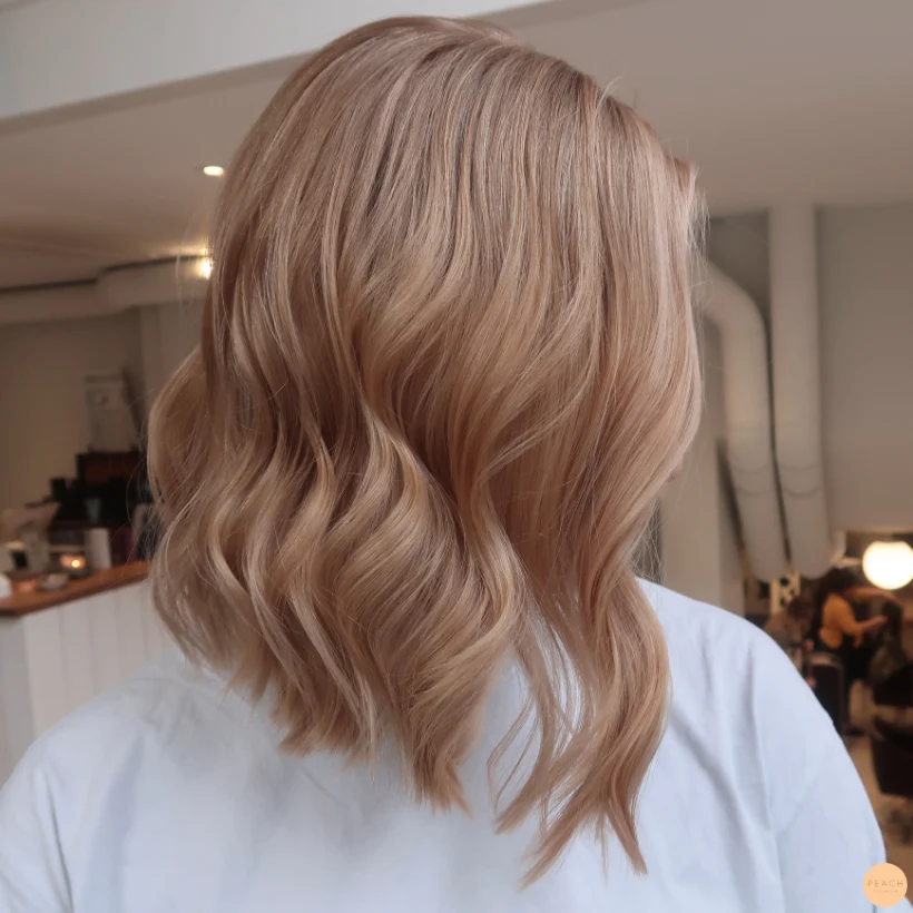 Peach blond hårfärg