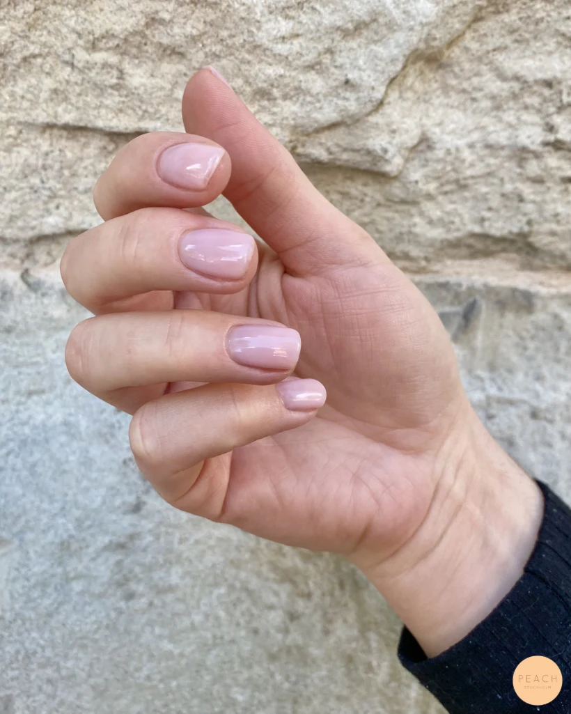 Light pink natural nails