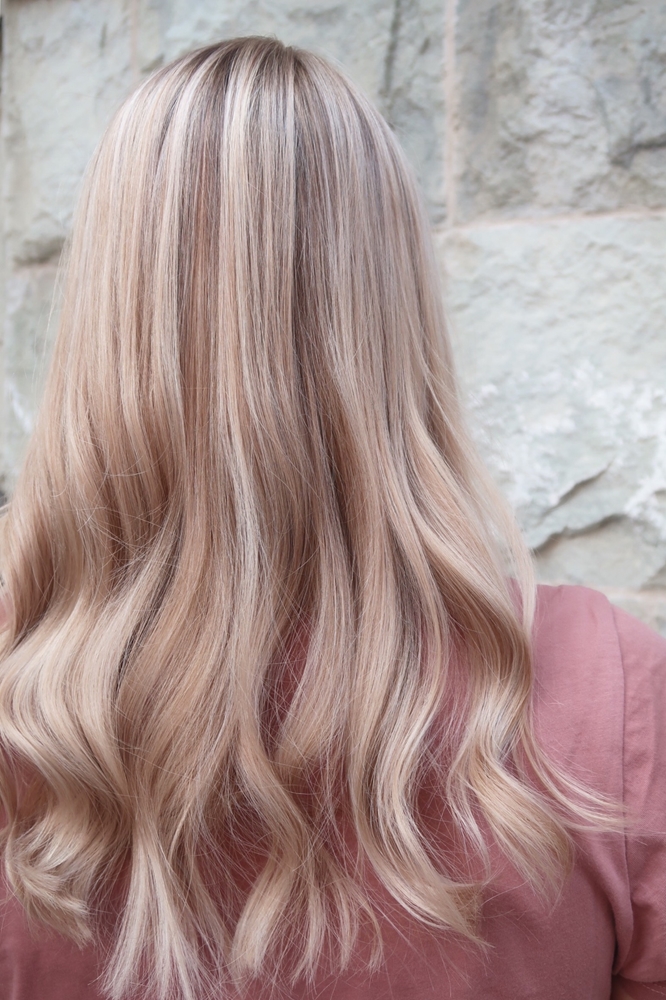 Balayage babylights beigeblonde