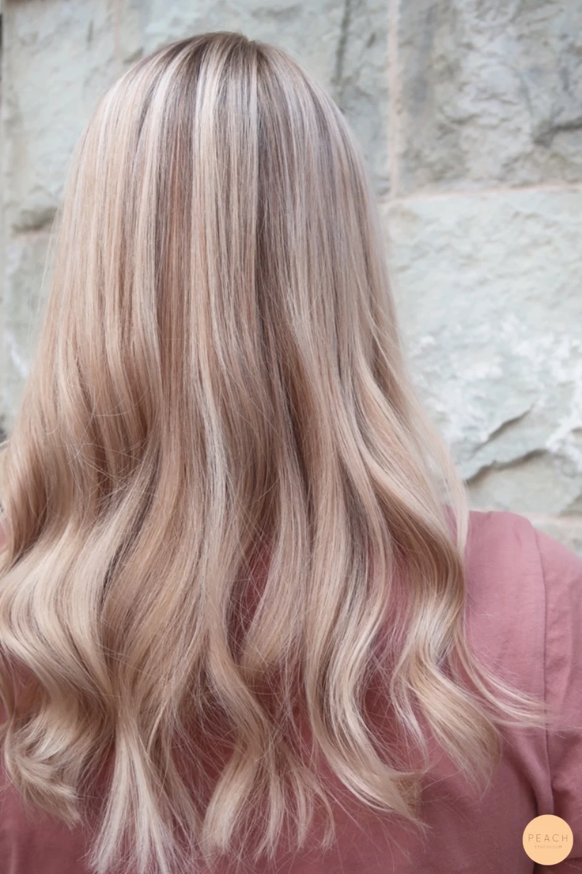 Balayage babylights beigeblonde