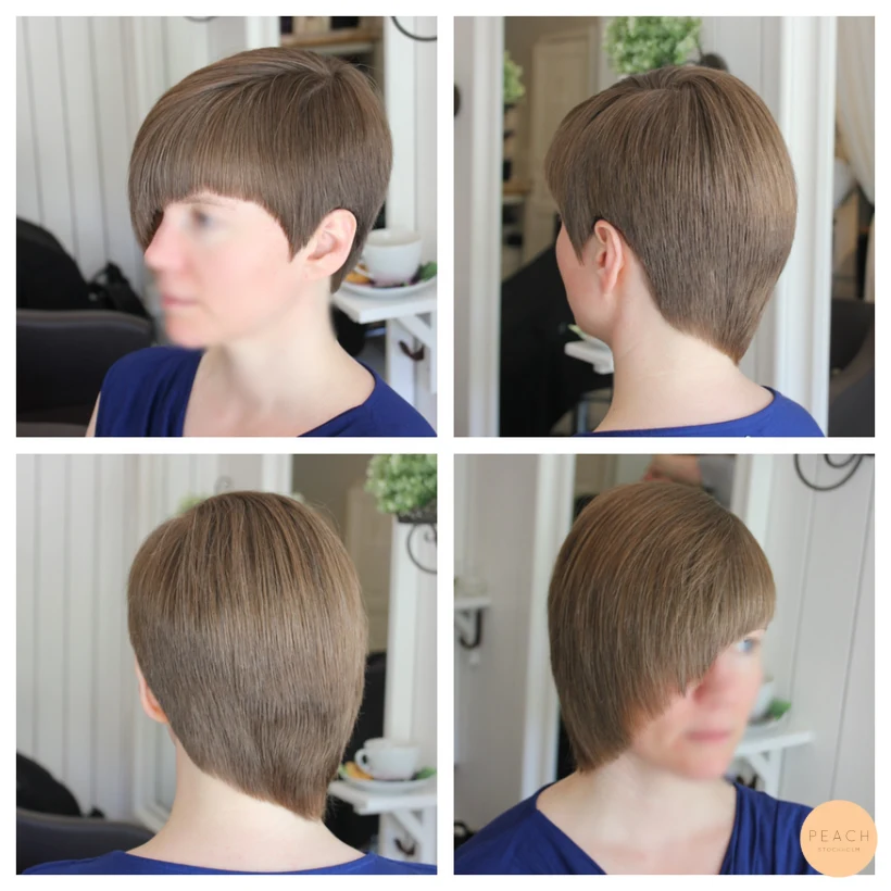 Kort frisyr med asymmetri