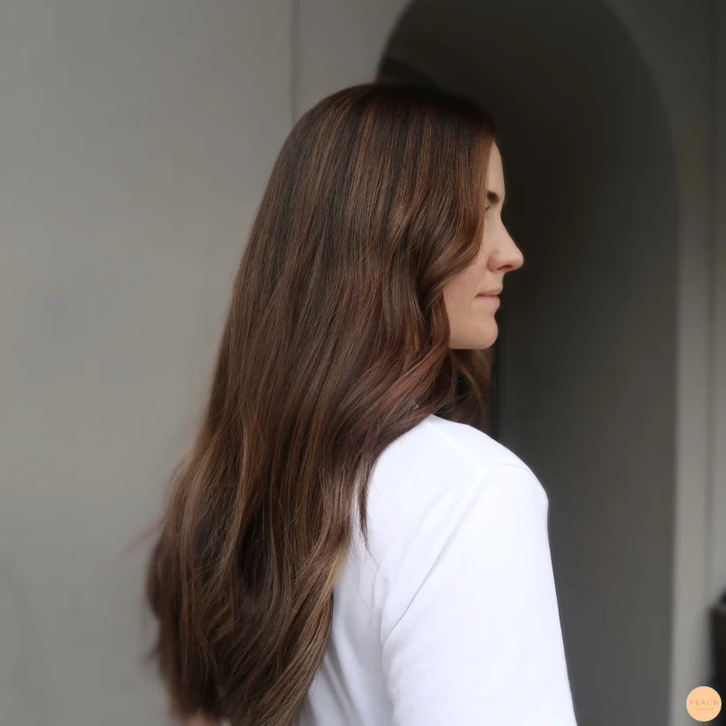Varm brun balayage