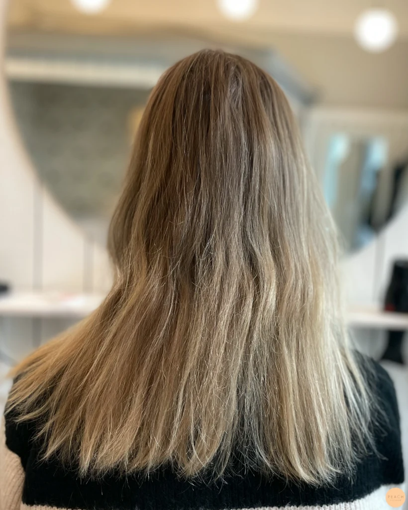 Creamy blonde hair
