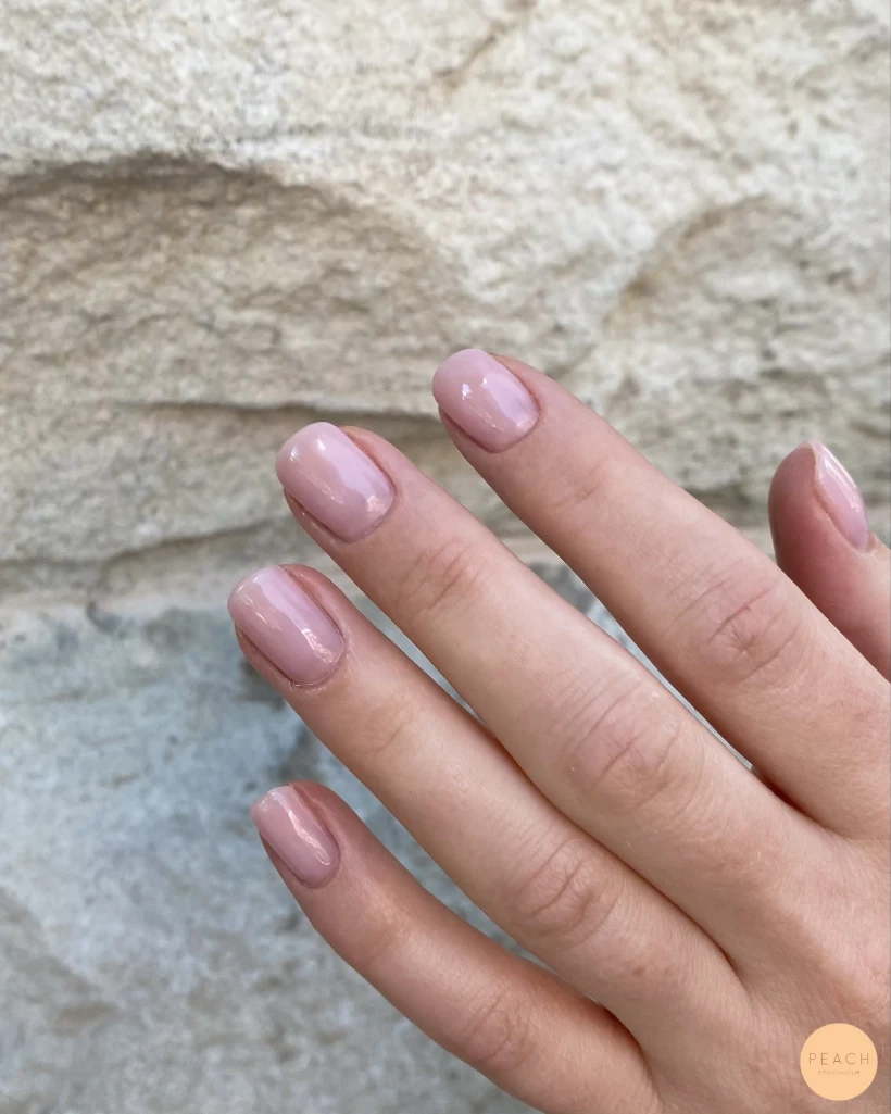 Light pink natural nails