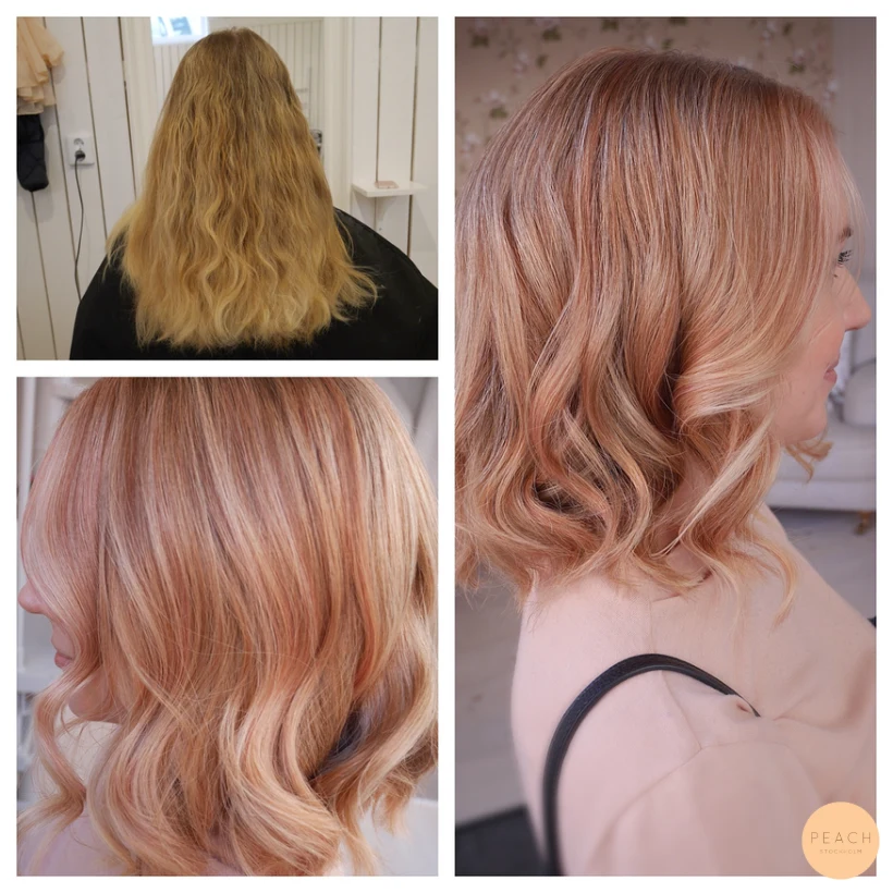 Strawberry blonde & blorange hår
