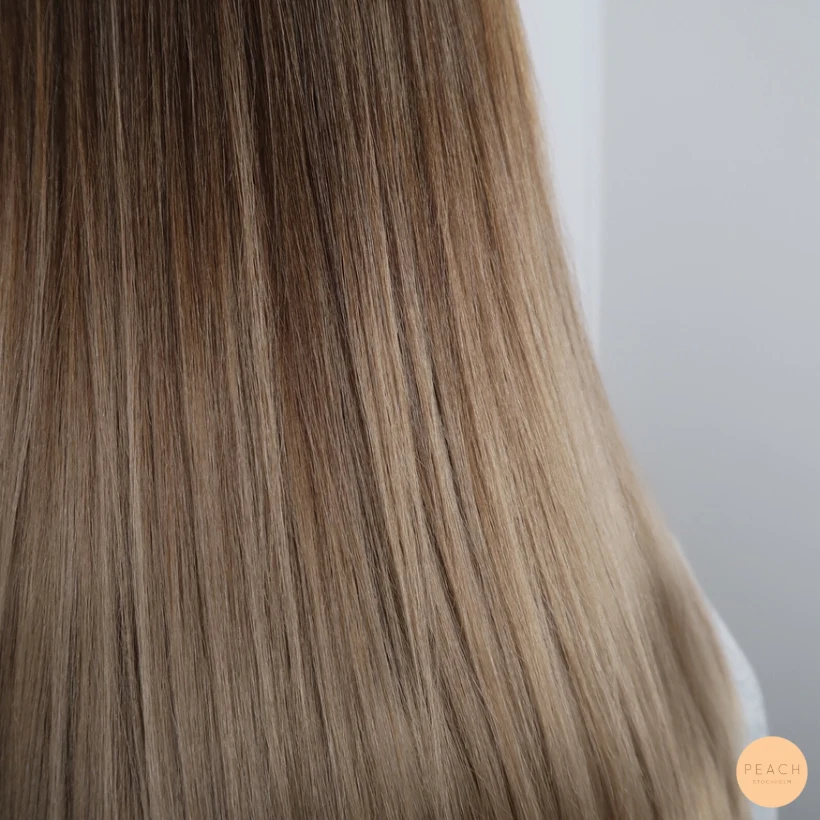 Mjukare balayage slingor från hårbotten