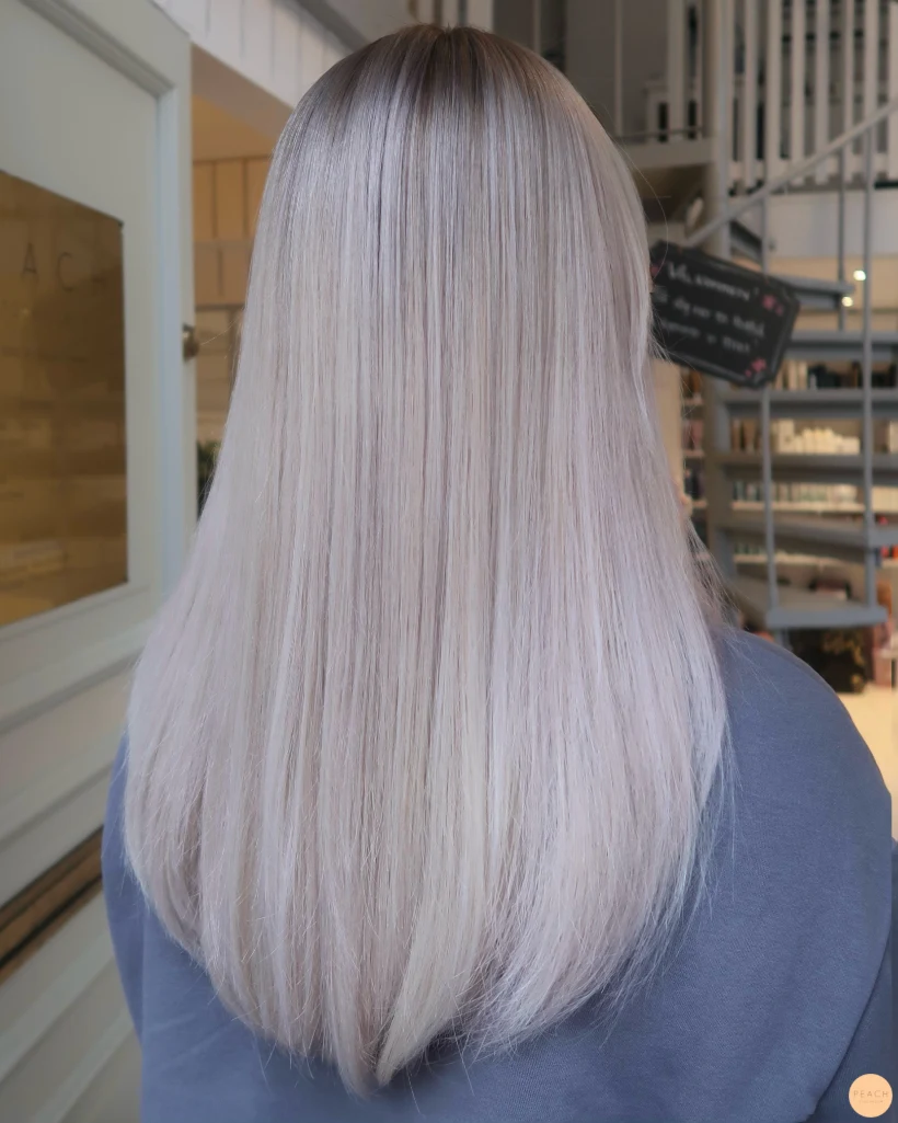 Blond hårfärg slingor