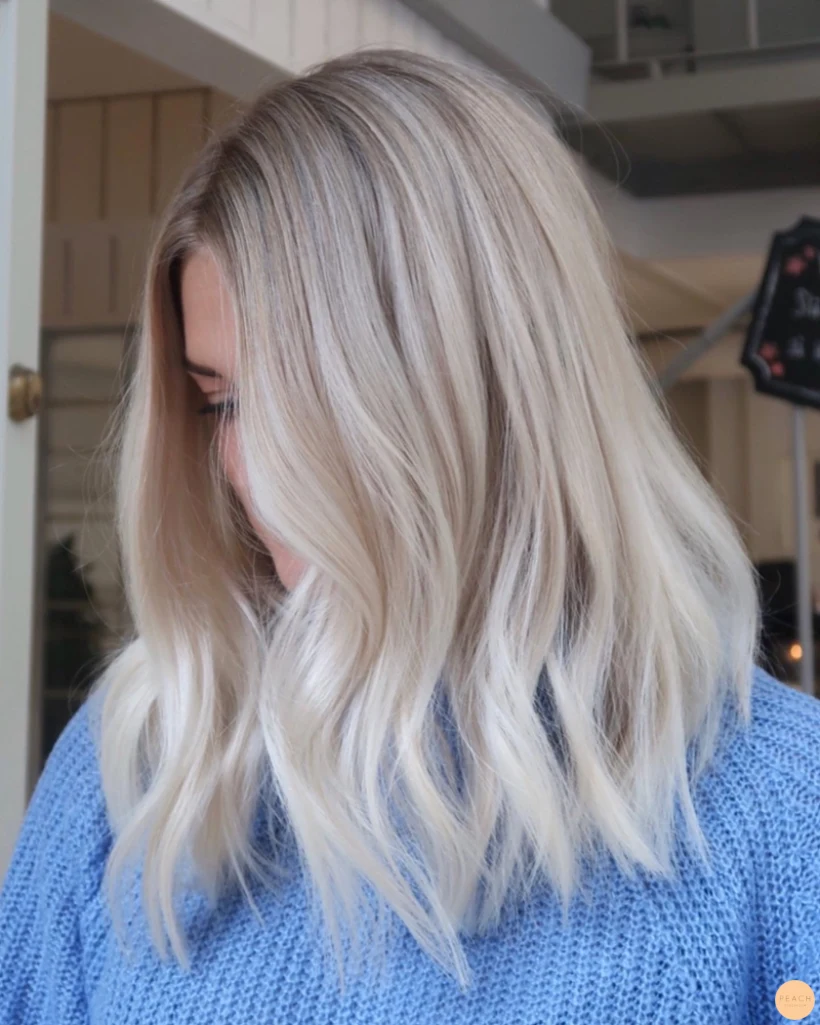 Blonde balayage short hair