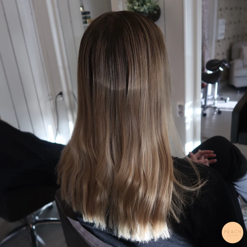 Balayage i rosa toner