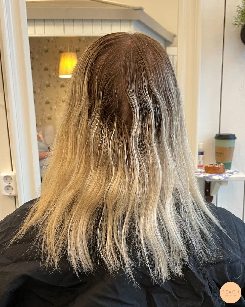 Peach rose hair color