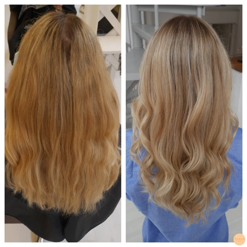 Naturligt blonda slingor