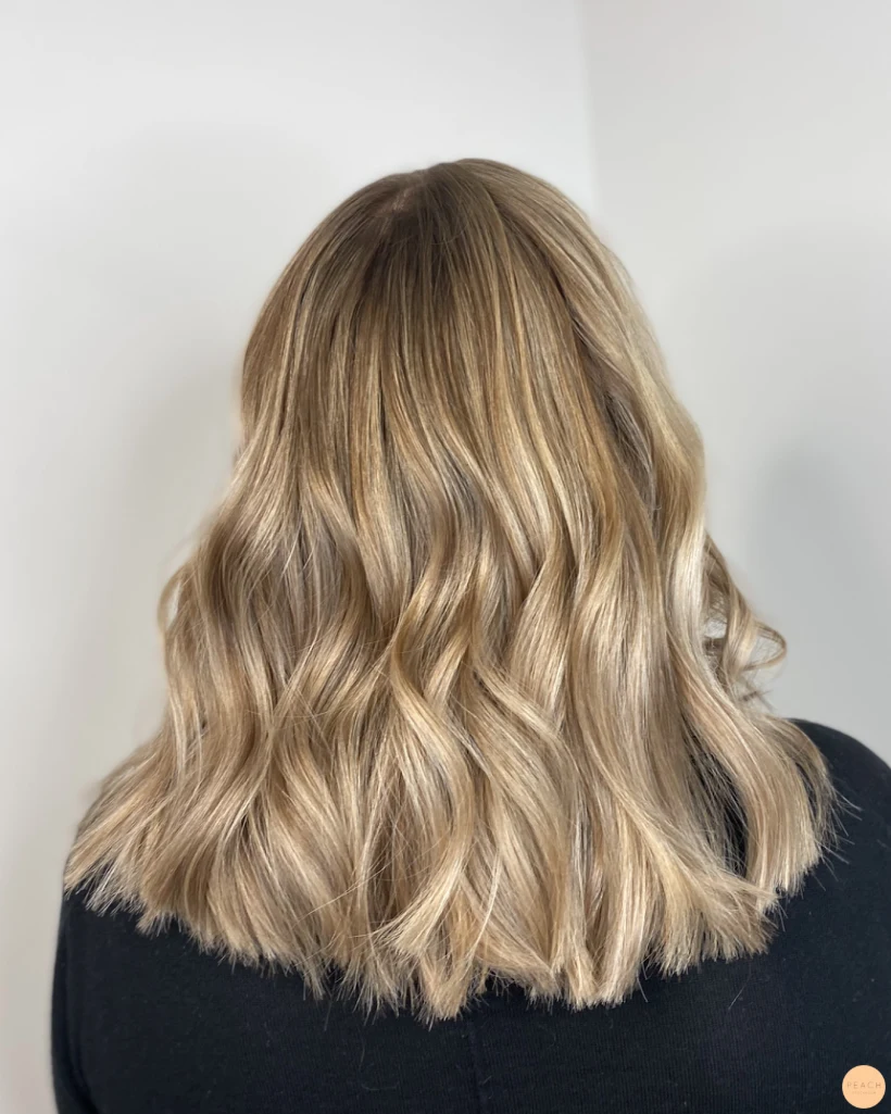 Soft blonde balayage