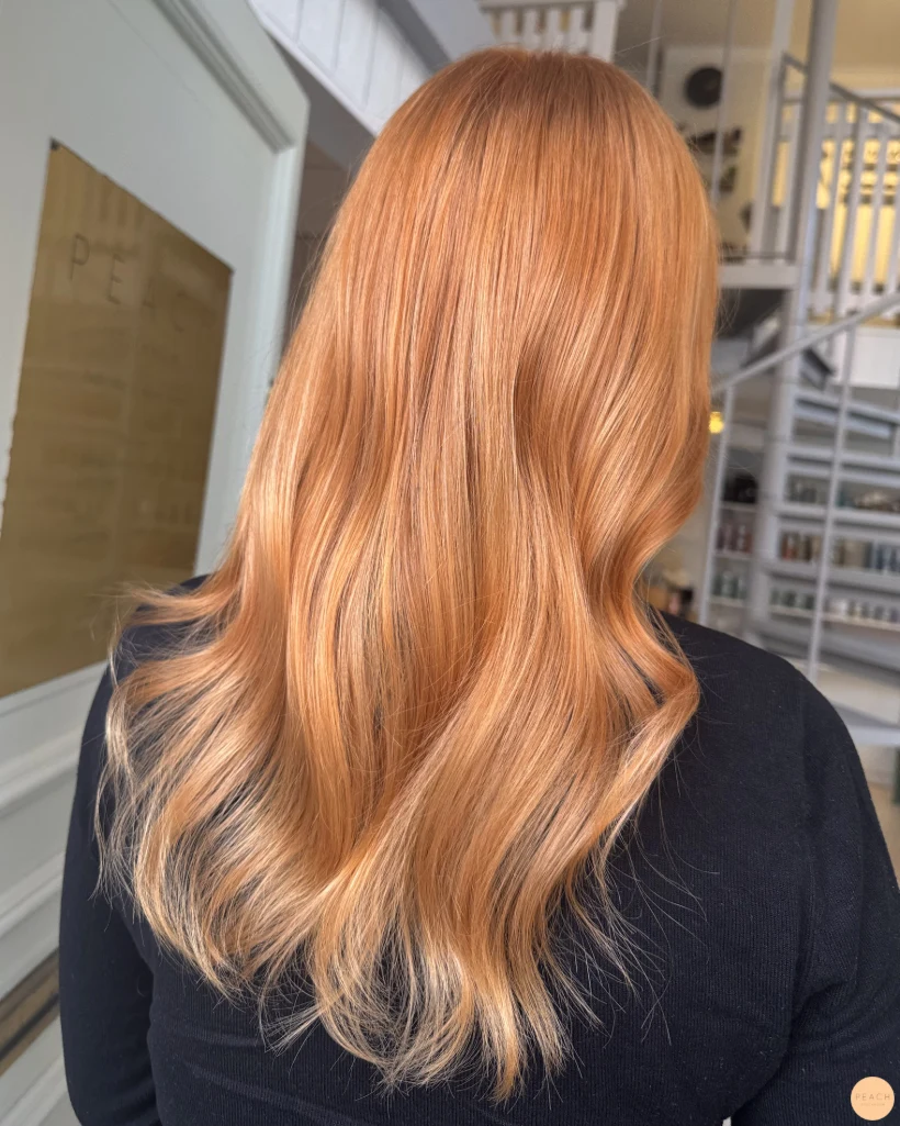 Peach copper hair