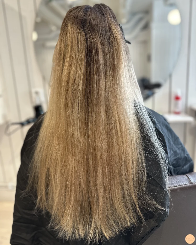 Sommar blond hårfärg / slingor