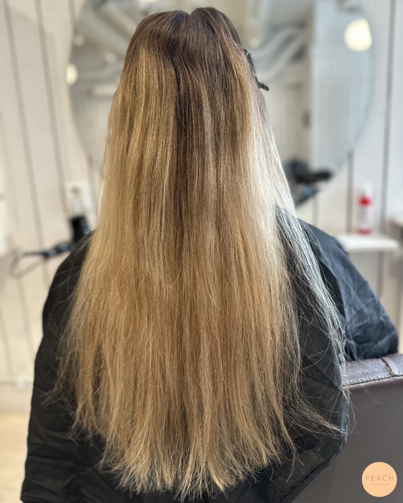 Sommar blond hårfärg / slingor