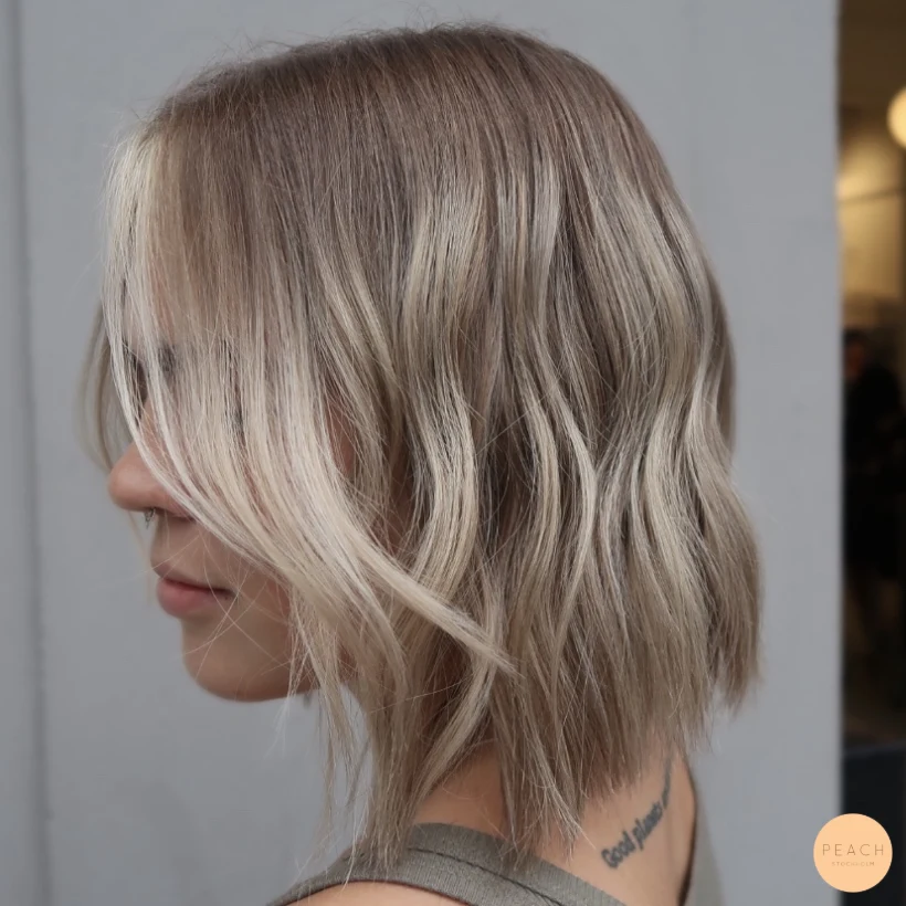 Balayage with money piece