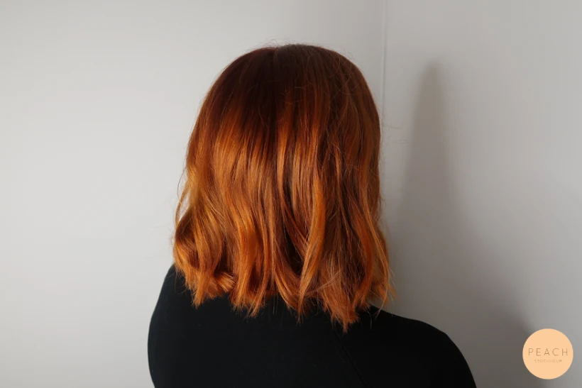 Röd koppar balayage