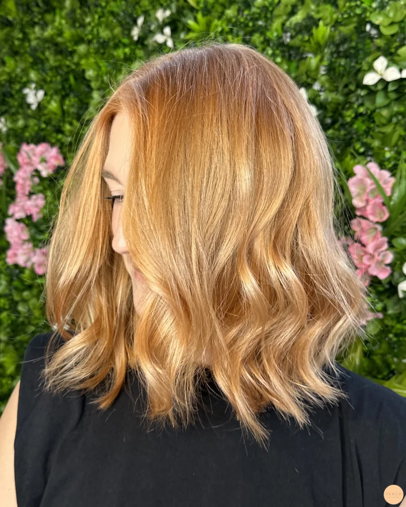Coppar peach hair trend