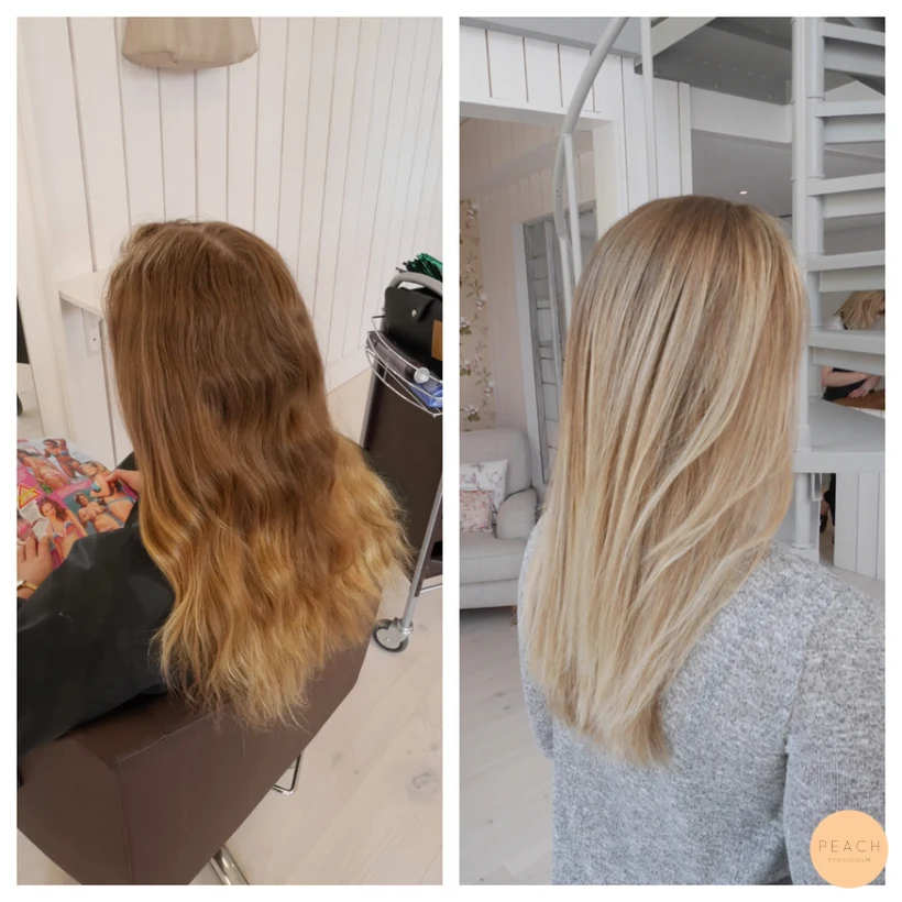 Blond med ljusa slingor – salongsresultat av Sara Björk, 24 maj 2016