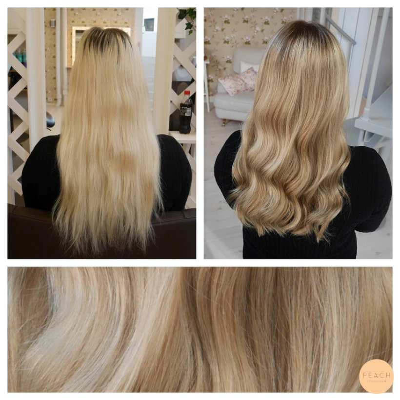 Havreblond hårfärg med mjuka lowlights