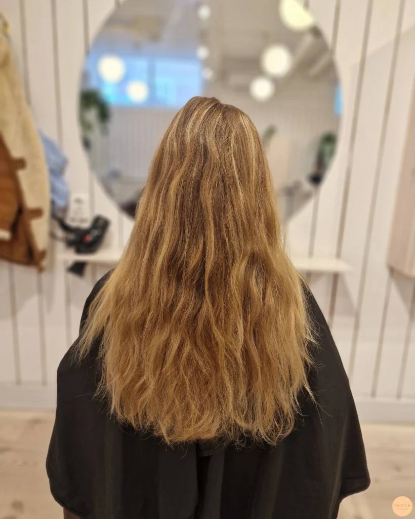 Beige blonde hair