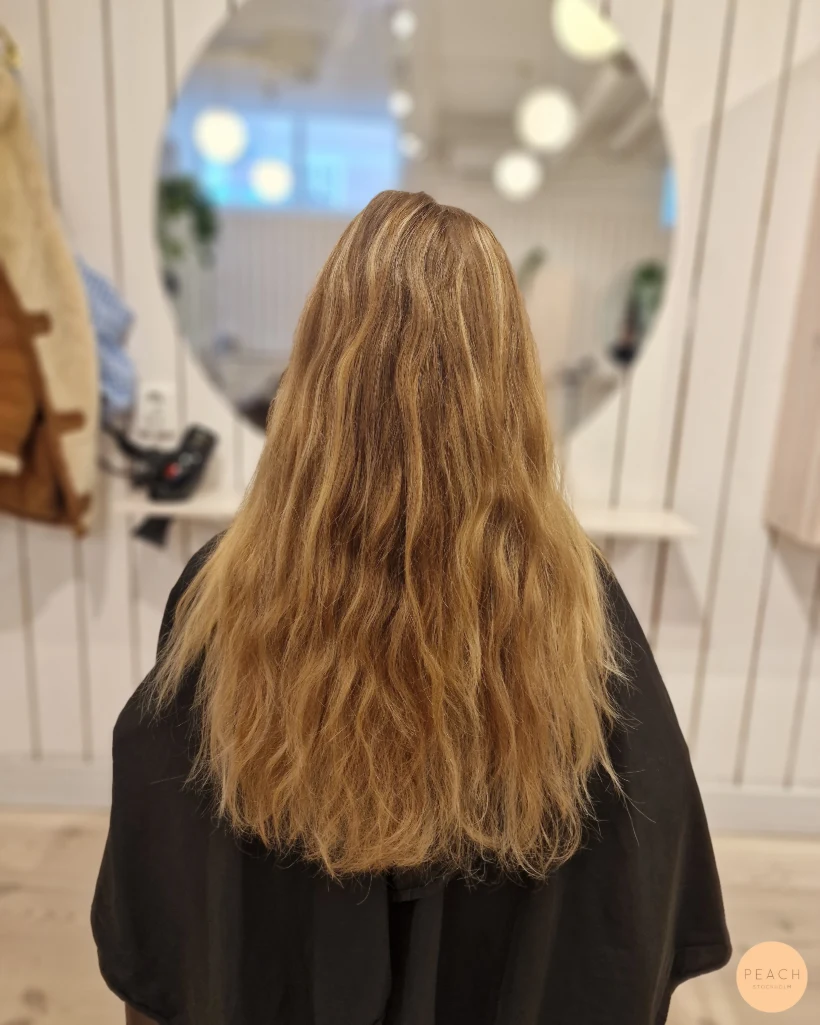 Beige blonde hair med extra glans