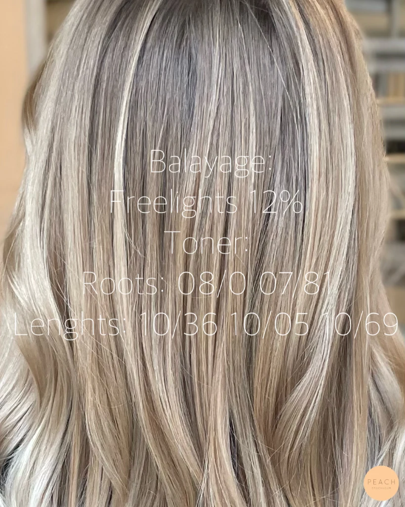 Sval blond balayage med mjuk botten