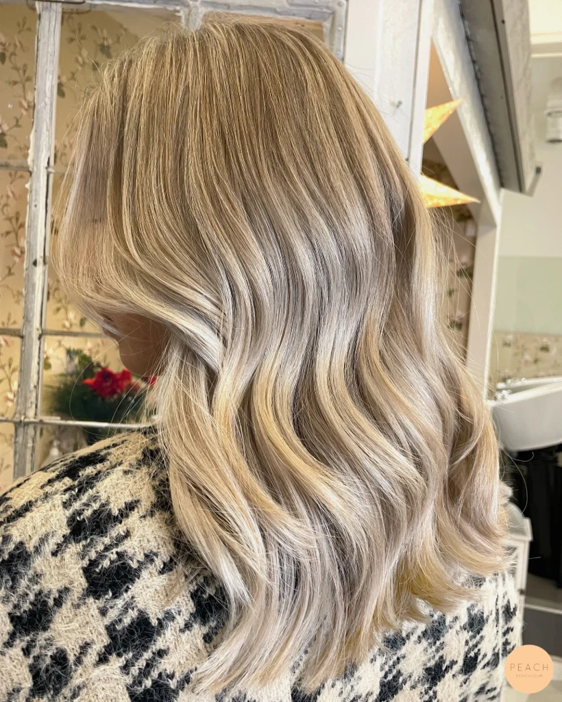 Creamy cool blonde hair