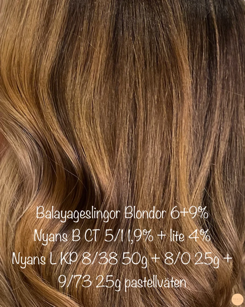 Balayage på mörkt hår