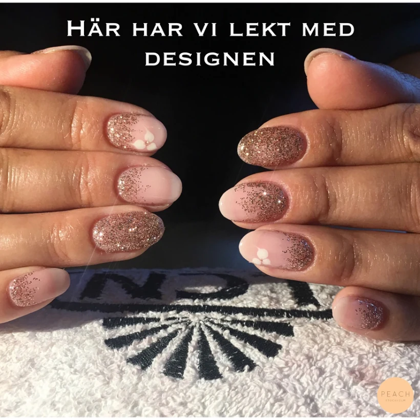 Naglar på Peach Stockholm Del 1 Gellack