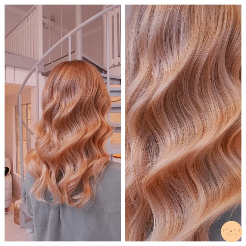 Rosé med ljusa slingor