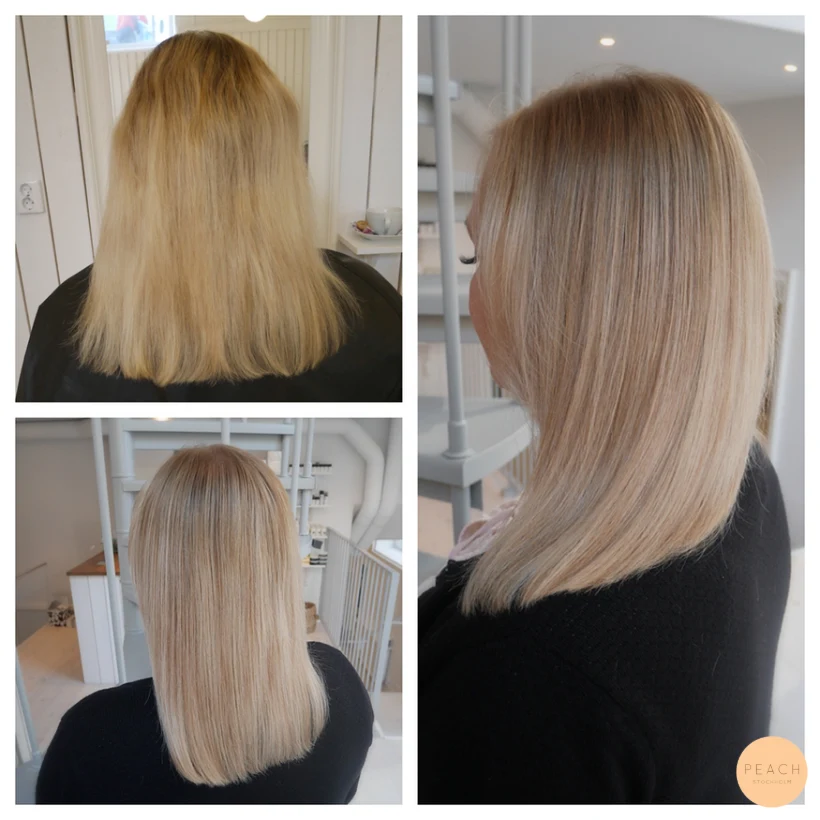 Ecaille hår med highlights och lowlights