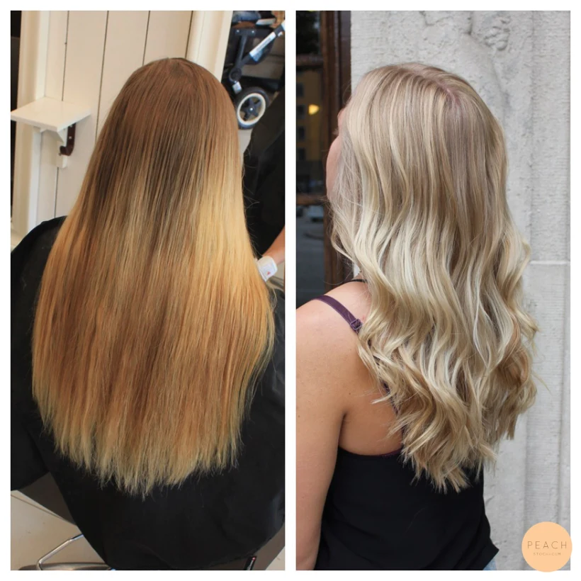 Isig blond med Olaplex