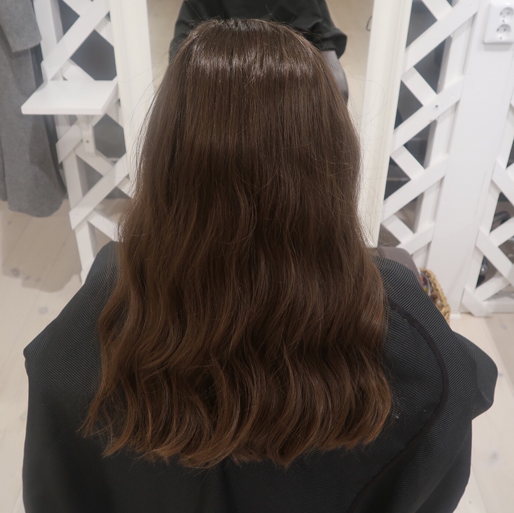 Ash brown hair