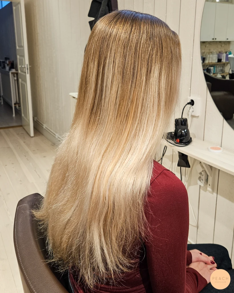 Blonde makeover before and after