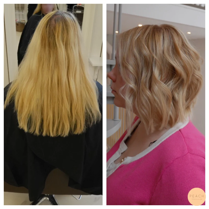 Blond lob med lobklippning