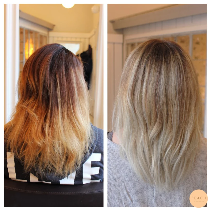 Kall ombre med ljusa slingor